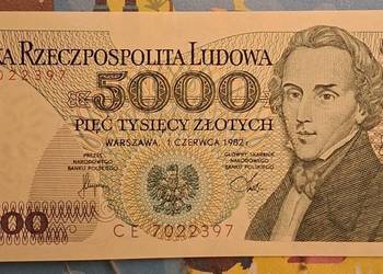 Banknot z PRL -  5000 zł