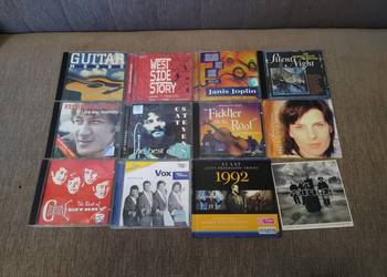 Zestaw płyt CD, od kolęd po Janis Joplin