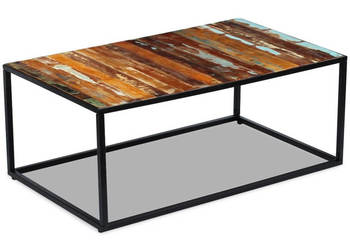 Stolik kawowy lite drewno z odzysku 100 x 60 x 40 cm WM-243336