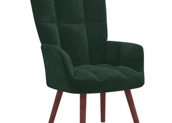 Fotel ciemnozielony obity aksamitem WM-328053