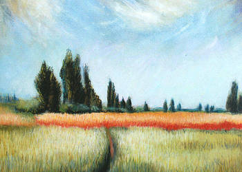 Prezent dla lekarza Pole pszenicy - Claude Monet