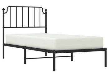 Łóżko Metalowe Czarne Rama Łóżka Ze Stelażem 90x190 cm WM-373879