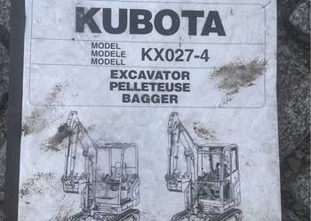 Katalog części KUBOTA koparka bagger KX027-4