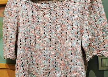 Crop top bawełniany ze srebrną nitką