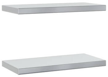 Półki ścienne 2 szt. 50x235x3 cm srebrna stal nierdzewna WM-30286