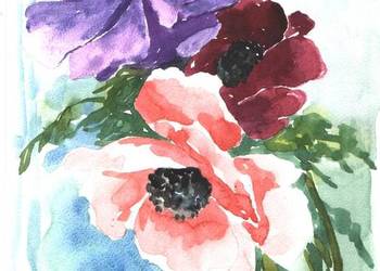 OBRAZ =akwarela KWIATY=