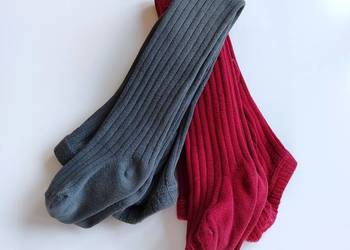 2 Pack grubych rajstop prążek  Zara 4-5 lat