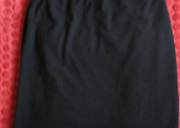 Spódnica - Czarna wełna - 48 4XL - biodra 118+ cm