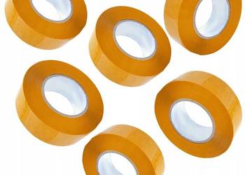 Taśma Pakowa Żółta 48 mm x 50 m – Zestaw 6 Szt. | Rosfix