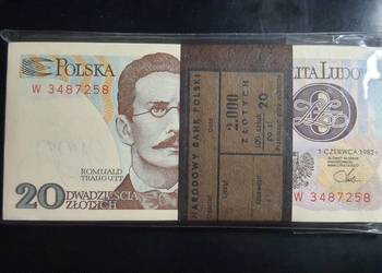 100 x 20 ZŁOTYCH 1982 s. W !!! PACZKA UNC