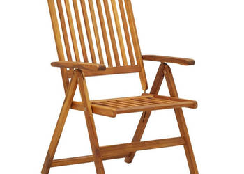 Składane krzesła ogrodowe z poduszkami 3 szt. drewno akacjowe WM-3064095