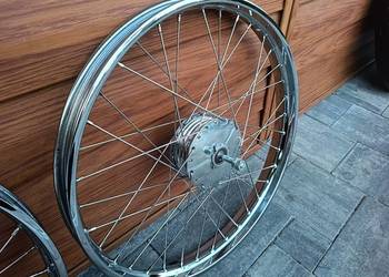 Koła Komar 19 x 1,35 INOX bez graweru piasty zzr polerowane