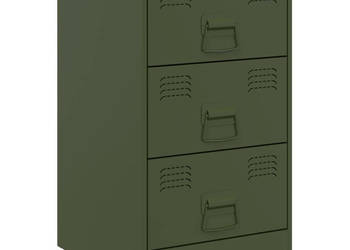 Szafka nocna oliwkowa zieleń 345x39x62 cm stal WM-841783