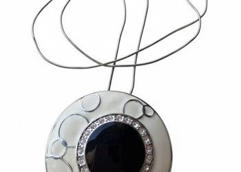 VINTAGE NASZYJNIK WISIOR ZAWIESZKA MODERNIZM SCARLET BIJOUX LATA 70 USA