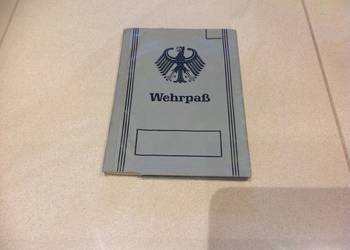 Stara niemiecka Książeczka Wojskowa Wehrpas z 1965 r Stara niemiecka Książeczka Wojskowa Wehrpas z 1965 r