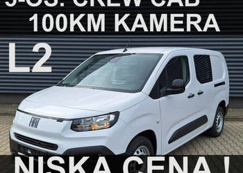 Fiat Doblo L2 Brygadowy 5-osobowy 100KM Kamera Czujniki Crew Cab od ręki !