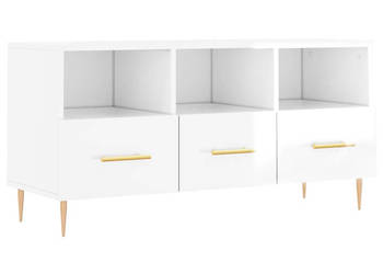 Szafka pod TV biała wysoki połysk 102x36x50 cm WM-829022
