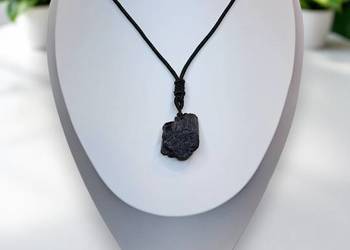 Zawieszka wisiorek z turmalinu, TURMALIN CZARNY bryłka #560