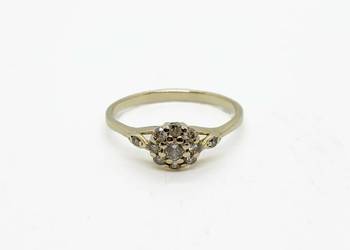 Złoty Pierścionek Próby 585 1,67g Rozmiar 15 Cyrkonie Ocechowany