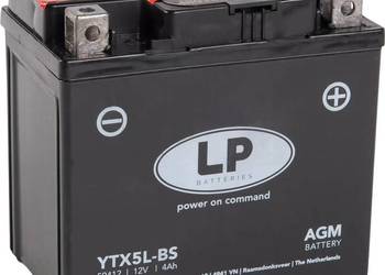 Akumulator motocyklowy 12V 4Ah 50A Landport YTX5L-BS