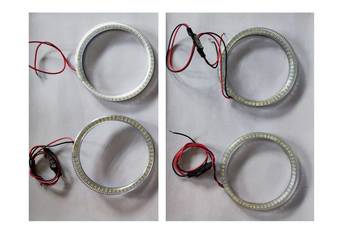 mocne ringi led xenon bmw  Angel Eyes 106 mm wiązka kabli z przekaźnikiem