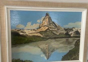 "Matterhorn" obraz olejny, sygnowany Peter Vogl