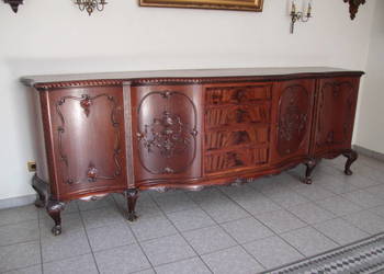 Antyczny bufet chippendale z 1920 roku mahoń