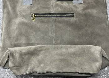 Minimalistyczna Torba Shopper Zamszowa Walker