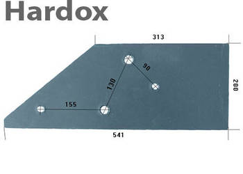 Płoza krótka HARDOX 103401/P części do pługa VOGEL NOOT
