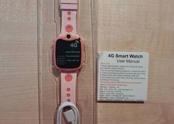 Sprzedam nowy dziecięcy smartwatch w kolorze różowym. Zegarek jest w stu pr