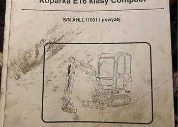 Instrukcja obsługi i konserwacji BOBCAT koparka E16 klasy Compact