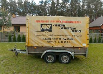 Stelaż z plandeka do przyczepki samochodowej 300x150