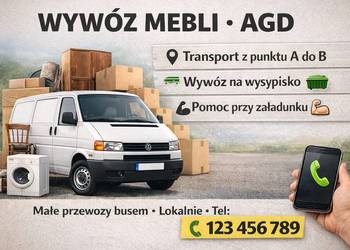 Bus - wywóz mebli, AGD , transport