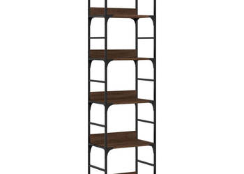Regał brązowy dąb 50x33x1885 cm materiał drewnopochodny WM-835283