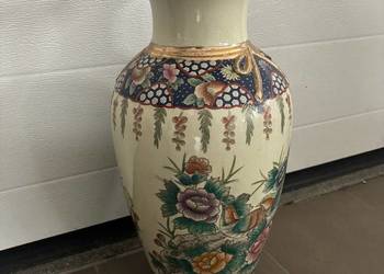 Duża waza ręcznie malowana azjatycka 52 cm dynastia Ming Chiny porcelana