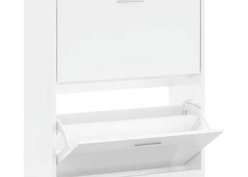 vidaXL Szafka na buty, wysoki połysk, biała, 63x24x81 cm(SKU:342560)