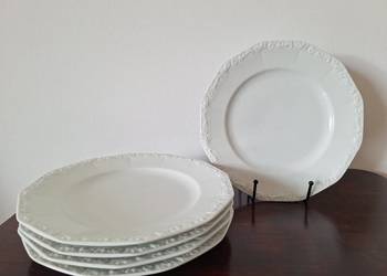 Rosenthal Biała Maria talerz obiadowy płytki 24,5 cm zestaw 5 sztuk