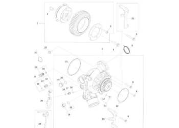 John Deere 9470RX - Pompa wodna DZ106318 (Silnik)