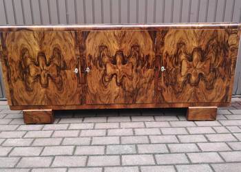 Komoda ART-DECO Orzech RTV Niska 180 Zgrabna Stara Antyk Po Renowacji.