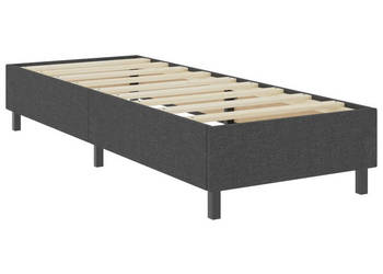 Łóżko z materacem sprężynowym ciemnoszare tkanina 100x200 cm WM-3054722