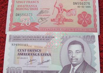BURUNDI Kolekcjonerskie Banknoty Zestaw - 2 sztuki UNC