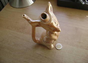 Starocie z PRL - Stare naczynia ceramiczne = Popijka Krynica niesygnowana