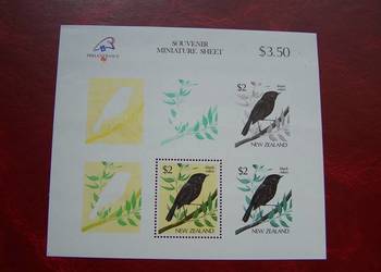 Nowa Zelandia 1989 MNH Mi. bl 18 Fauna Ptaki  a