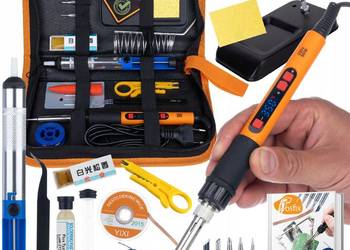 Lutownica Precyzyjna 80W z LCD – 180–500°C | 11w1 Zestaw