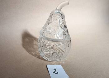 Cukiernica kryształowa w kształcie gruszki