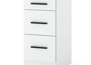 szafka kuchenna dolna z blatem 3 szuflady modułowa blande 40cm biała mat