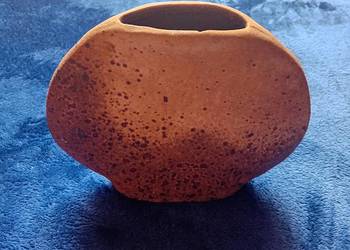 Wazon w formie dysku, Keramos Austria, projekt - Ina Eisenbeisser, lata 70e