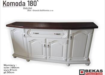 Stylowa Komoda Loft Biały Dąb Blat Orzech Kalifornia Bekas