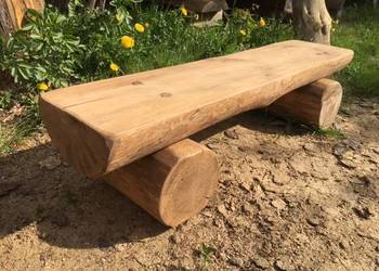 ŁAWKA Z PÓŁBALA DO OGNISKA , OGRODU