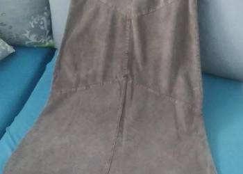 Brązowa sztruksowa spódnica maxi firmy H&M